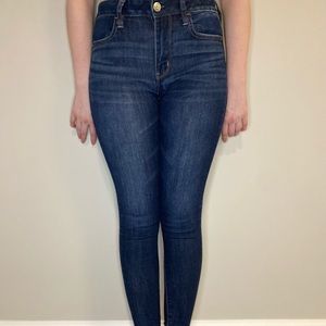 American Eagle high waisted skinny jeans.